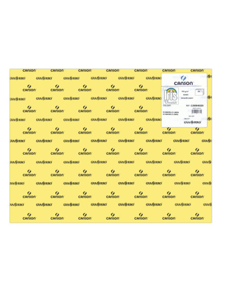 PACK 25 HOJAS CARTULINA IRIS 50X65 185G AMARILLO LIMON CANSON C200040220 PACK 25 HOJAS CARTULINA IRIS 50X65 185G AMARILLO LIMON CANSON C200040220