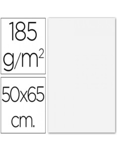 PAQUETE 25 HOJAS CARTULINA IRIS 50X65 185G BLANCO GUARRO CANSON C200040218