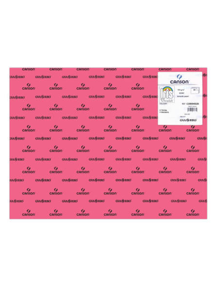 PACK 25 HOJAS CARTULINA IRIS 50X65 185G FUCSIA CANSON C200040226