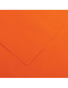 PAQUETE 25 HOJAS CARTULINA IRIS 50X65 185G NARANJA GUARRO CANSON C200040224