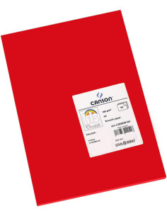 PACK 50 HOJAS CARTULINA IRIS A3 185G ROJO CANSON C200040194