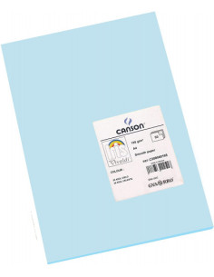 PAQUETE 50 HOJAS CARTULINA IRIS A4 185G AZUL CIELO GUARRO CANSON C200040166