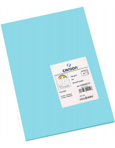 PACK 50 HOJAS CARTULINA IRIS A4 185G AZUL TURQUESA CANSON C200040170