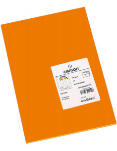 PAQUETE 50 HOJAS CARTULINA IRIS A4 185G NARANJA GUARRO CANSON C200040158