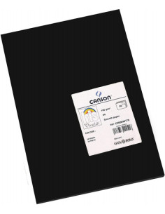 PAQUETE 50 HOJAS CARTULINA IRIS A4 185G NEGRO GUARRO CANSON C200040179