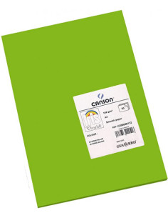 PAQUETE 50 HOJAS CARTULINA IRIS A4 185G VERDE BILLAR GUARRO CANSON C200040172