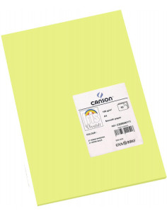 PACK 50 HOJAS CARTULINA IRIS A4 185G VERDE MANZANA CANSON C200040171