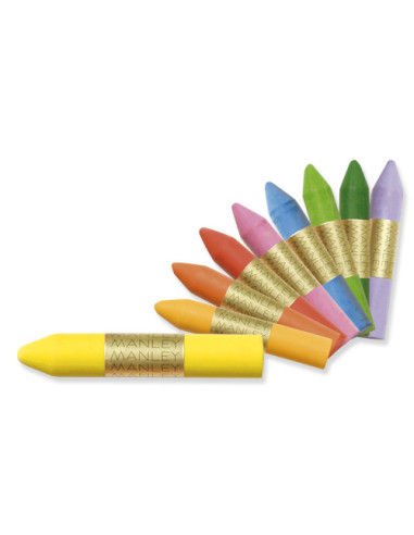 CERAS MANLEY (COLORES FLÚOR+PASTEL) ESTUCHE 10