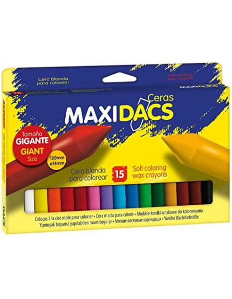 ESTUCHE 15 CERAS PARA NIÑOS MAXIDACS DACS DX050216