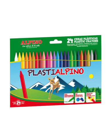 ESTUCHE 24 CERAS PLASTIALPINO ALPINO PA000024