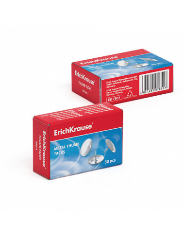 CHINCHETAS NIQUELADAS ERICH KRAUSE 7851 CAJA 50