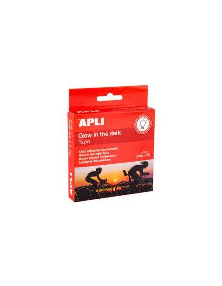 CINTA ADHESIVA LUMINISCENTE 20 MM X 5 M APLI 19235