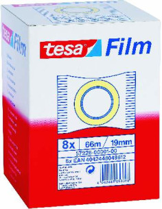 CINTA ADHESIVA STANDARD 19MM.X66M.EN BOLSITA TRANSPARENTE TESA 57226-00001-01