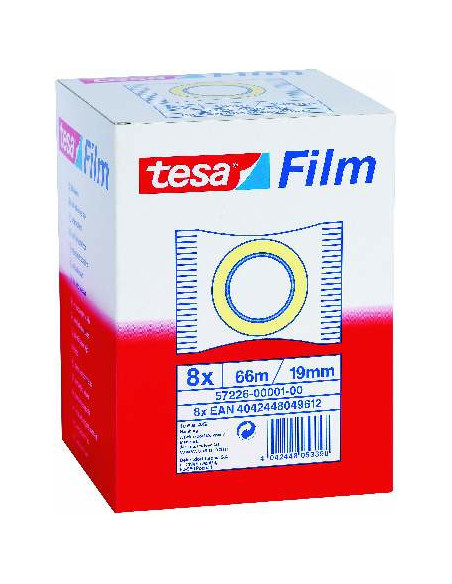 CINTA ADHESIVA STANDARD 19MM.X66M.EN BOLSITA TRANSPARENTE TESA 57226-00001-01