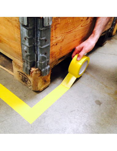 CINTA ADHESIVA SUELO BLANCO-ROJO, 33 METROS X 5...