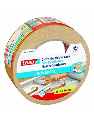 CINTA ADHESIVA UNIVERSAL DOBLE CARA ESPECIAL MOQUETAS 50MM.X25M. TESA 56172-00005-12