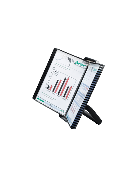 CLASIFICADOR DE MESA VEO CON 10 FUNDAS PP A4 NEGRO TARIFOLD 744107