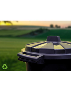 CONTENEDOR SOSTENIBLE DE RECICLAJE CON TAPA 100 LITROS 54X64X68 CM PP NEGRO ARCHIVO 2000 CP1426100 NE 2