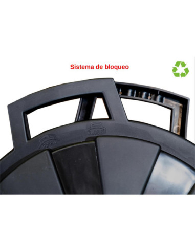 CONTENEDOR SOSTENIBLE DE RECICLAJE CON TAPA 100...