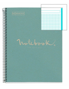CUADERNO 100% RECICLADO NB-1 A4 80HOJAS ECOAZUL EMOTIONS MIQUELRIUS 6092 2