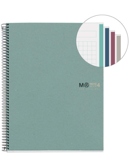 CUADERNO 100% RECICLADO NB-4 A4 120HOJAS ECOAZUL MIQUELRIUS 6083