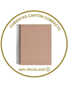 CUADERNO 100% RECICLADO NB-4 A4 120HOJAS ECOGRIS MIQUELRIUS 6082 2
