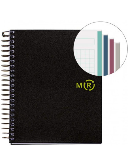 CUADERNO 100% RECICLADO NB-4 A5 120HOJAS TAPAS POLIPROPILENO MIQUELRIUS 6039