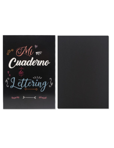 CUADERNO A4 LETTERING 50 HOJAS NEGRAS 80 GRMS BISMARK 328629