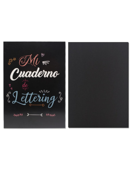 CUADERNO A4 LETTERING 50 HOJAS NEGRAS 80 GRMS BISMARK 328629