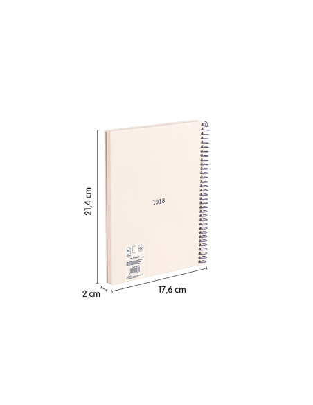 CUADERNO A5 CON ESPIRAL Y TAPA DURA