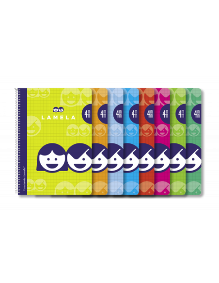 CUADERNO BASICO FORMATO 4º 40 HOJAS RAYADO 4 MM SURTIDOS LAMELA 07004