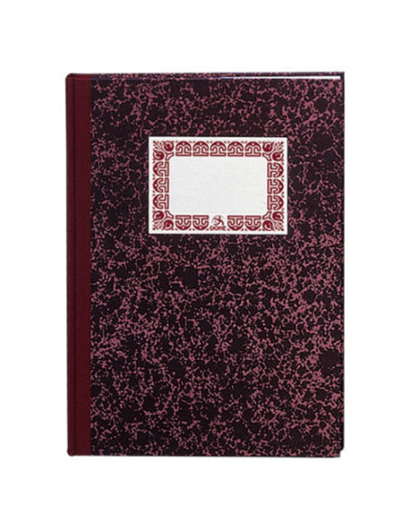 CUADERNO CARTONÉ CONTABILIDAD CAJA BURDEOS FOLIO NATURAL 100 HOJAS NUMERADAS DOHE 09951