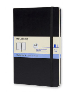 CUADERNO DE BOCETOS NEGRO L (13X21CM) MOLESKINE ARTQP063