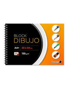 CUADERNO DE DIBUJO A4+ 135 GR. 20 HOJAS CON RECUADRO GOLDEN 321537