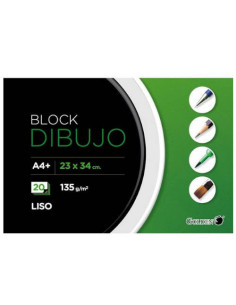 CUADERNO DE DIBUJO A4+ 135 GR. 20 HOJAS LISO GOLDEN 324277