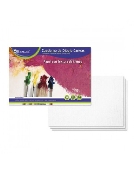 CUADERNO DE DIBUJO CANVAS 280 GRMS / 10 HOJAS A4 BISMARK 328432