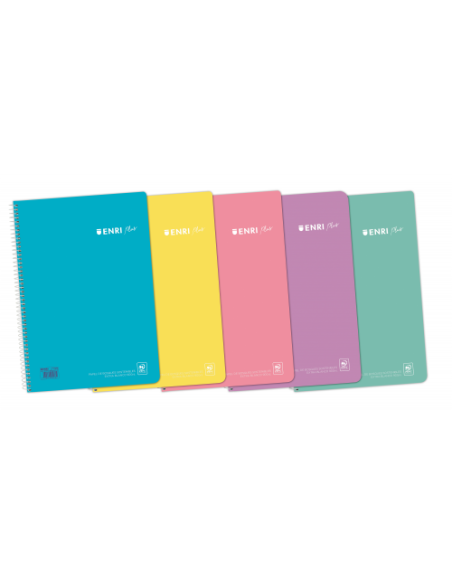 CUADERNO ESPIRAL + TP Fº 80H 4X4 C/M - SURTIDO PASTEL ENRI 400150287