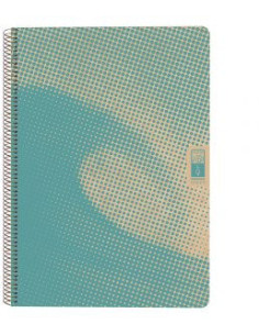 CUADERNO ESPIRAL DIN-A4 RECICLADO FSC 80 HOJAS 80G. CUADRÍCULA 5X5. 4 ELEMENTS - WATER ESCOLOFI 130100100