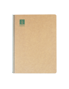 CUADERNO ESPIRAL DIN-A5 RECICLADO FSC 50 HOJAS 80G. HORIZONTAL CON MARGEN.GREEN ESCOLOFI 130210704