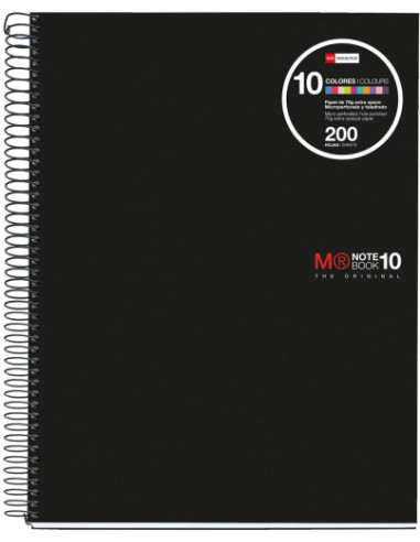 CUADERNO ESPIRAL NB-10 A4 200 HOJAS 5X5MM...
