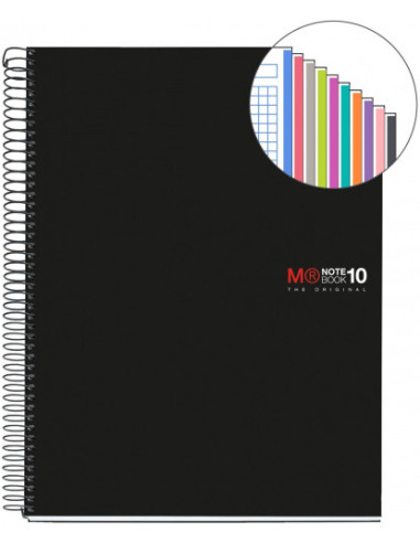 CUADERNO ESPIRAL NB-18 A5 200 HOJAS 5X5MM...