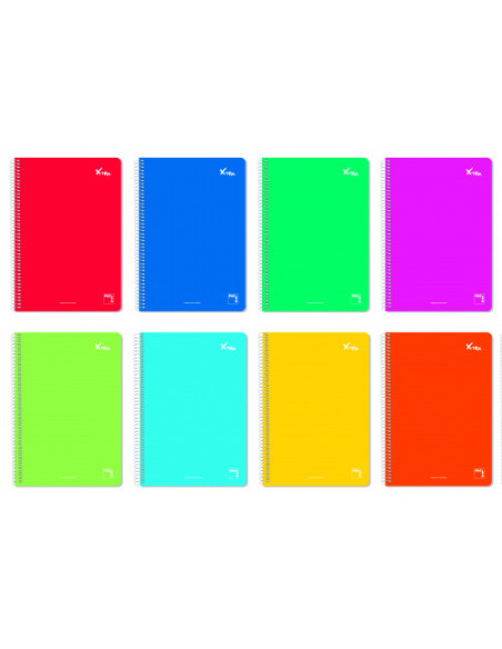 CUADERNO ESPIRAL SERIE XTRA TAPA DURA 60 GRS. 4º (155X215MM.) 80 HOJAS PAUTADO 2