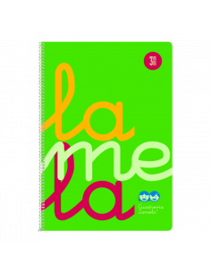 CUADERNO FOLIO PLASTIC RAYADO 3 MM 80 HOJAS 90 GRS VERDE LAMELA 7FTP003V