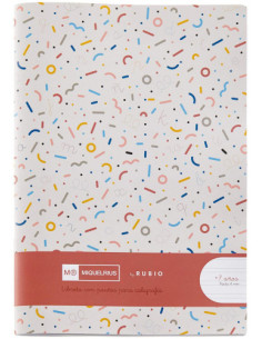 CUADERNO GRAPADO 4º 32HOJAS PAUTA 4MM MR CON EJERCICIOS RUBIO MIQUELRIUS 8142