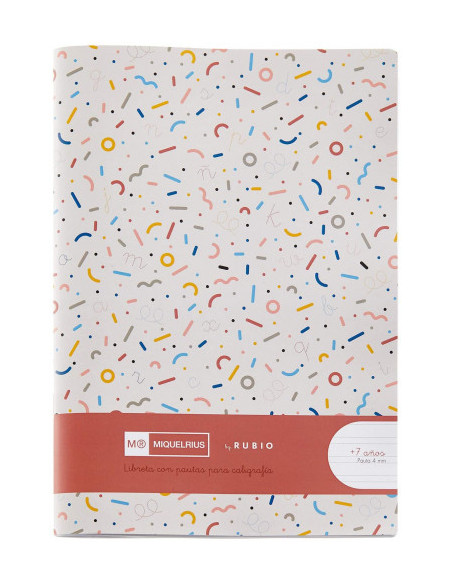 CUADERNO GRAPADO 4º 32HOJAS PAUTA 4MM MR CON EJERCICIOS RUBIO MIQUELRIUS 8142