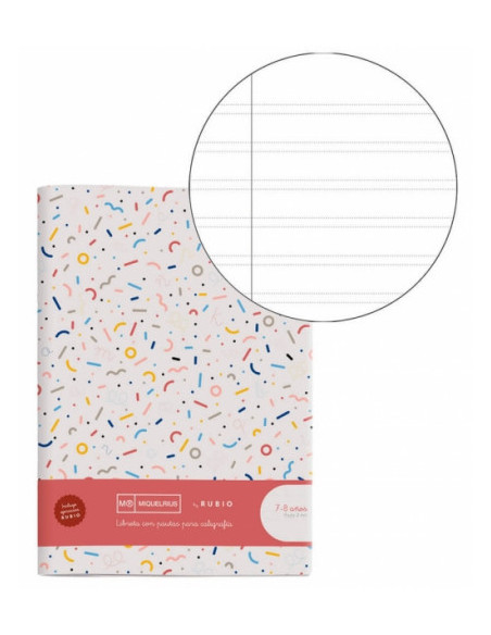 CUADERNO GRAPADO A4 50HOJAS PAUTA 4MM MR CON EJERCICIOS RUBIO MIQUELRIUS 8144