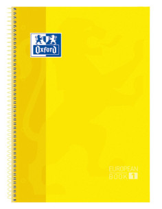 CUADERNO EUROPEANBOOK 1 TAPA EXTRADURA A4+ 80 HOJAS 5X5 COLOR AMARILLO OXFORD 100430200