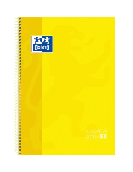 CUADERNO EUROPEANBOOK 1 TAPA EXTRADURA A4+ 80 HOJAS 5X5 COLOR AMARILLO OXFORD 100430200