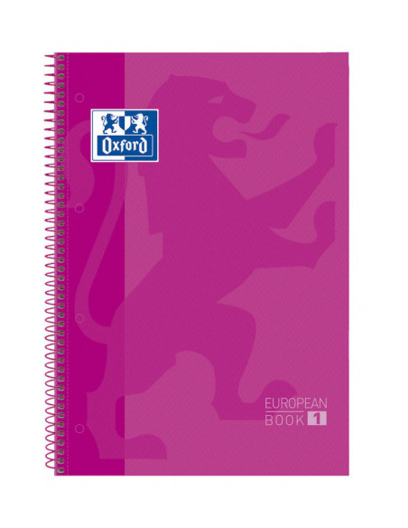 CUADERNO EUROPEANBOOK 1 TAPA EXTRADURA A4+ 80 HOJAS 5X5 COLOR FUCSIA OXFORD 100430270