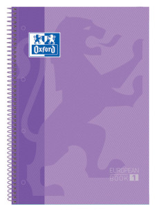 CUADERNO EUROPEANBOOK 1 TAPA EXTRADURA A4+ 80 HOJAS 5X5 COLOR MALVA OXFORD 100430201